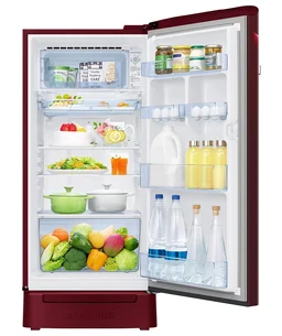 Samsung 189L 5 Star Inverter Direct-Cool Single Door Refrigerator Appliance (RR21C2H25RZ/HL,Midnight Blossom Red) Base Stand Drawer - RR21C2H25RZ
