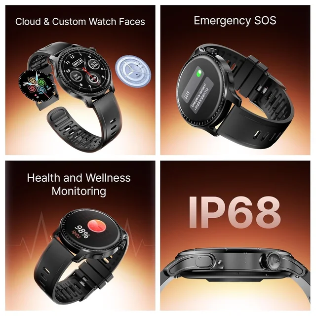 boAt Ultima Summit Smartwatch with 1.43" AMOLED Display, Cloud Watch Faces, Emergency SOS, Functional Crown - ULTIMA SUMMIT