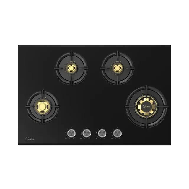 Midea 4 Burner Built-in Hob with FullBrass Burners & Auto Ignition – PremiumSafety Without InstallationMG80GF503CTD134B-IN@3402 (DPF) - MG80GF503CTD134B-IN@3402 (DPF)