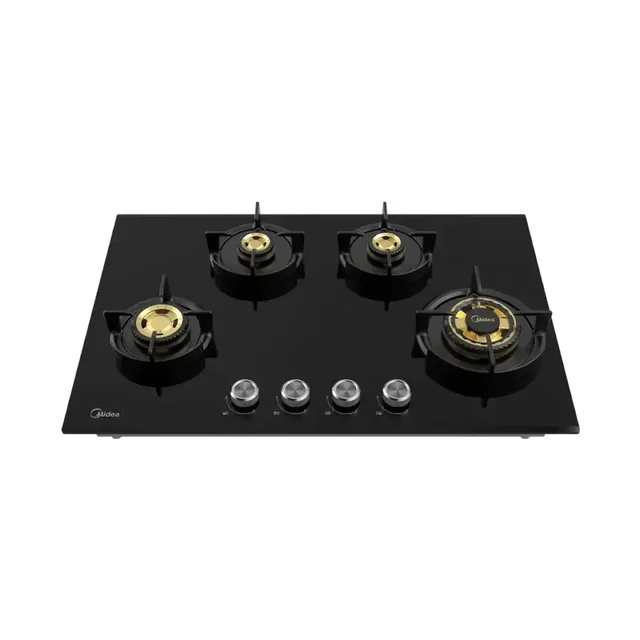 Midea 4 Burner Built-in Hob with FullBrass Burners & Auto Ignition – PremiumSafety Without InstallationMG80GF503CTD134B-IN@3402 (DPF) - MG80GF503CTD134B-IN@3402 (DPF)