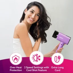 Agaro HD 1211 Hair Dryer With 1100 WattsAG HD1211E 33769 (F) - AG HD1211E 33769 (F)