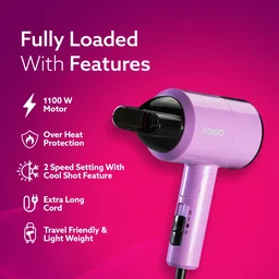 Agaro HD 1211 Hair Dryer With 1100 WattsAG HD1211E 33769 (F) - AG HD1211E 33769 (F)