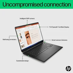 HP Hp Spectre X360 16-F2002tu i7-13700H/16GB/1TB SSD/W11H+MS) - 40.64 cm (16 Inch), Nightfall Black, Core i7, 1 TB, 16 GB, DDR4, 13700H, 3.70GHz Upto 5.00GHz, Intel, 24 MB, NA, Windows 11, Laptop, Power Adaptor, User Guide, Warranty Documents