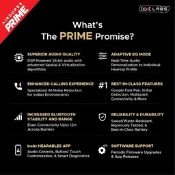 boAt Rockerz Prime 205,Spatial Audio,50H Battery,ENx,Stream Ad Free Music via App Bluetooth Headset - Rockerz PRIME 205