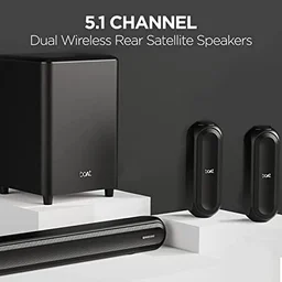 boAt boAt Aavante Bar 3200D 5.1 Channel Soundbar with Powerful Subwoofer, 3D Surround Sound and Dolby Audio, Dual Wireless Rear Satellite Speakers, Multiple Connectivity Modes - 3200D 360W