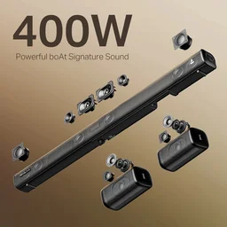 boAt boAt Aavante Prime 5.1 4050D, Dolby Audio, Multi Connect,Wireless Satellites,EQ Modes 400 W Bluetooth Soundbar - PRIME 400W