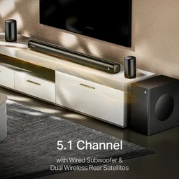 boAt boAt Aavante Prime 5.1 4050D, Dolby Audio, Multi Connect,Wireless Satellites,EQ Modes 400 W Bluetooth Soundbar - PRIME 400W