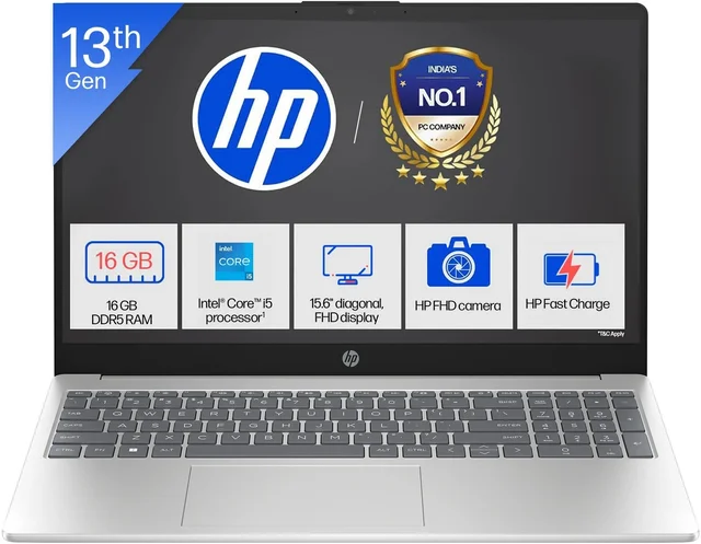 HP LAPTOP 15S-FR0045TU i7-13TH(16GB RAM/512GB SSD/WIN11+MSO/SILVER-15.6") - 39.62 cm (15.6 Inch), Silver, Core i7, 13th Gen, 512 GB, 16GB, DDR4, 13420H, up to 4.6 GHz, SSD, NO, Intel, 12 MB, Windows 11 Home, Laptop, Power Adaptor, User Guide, Warranty Documents