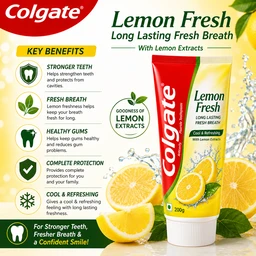 Colgate Lemon Fresh Toothpaste - 200 g