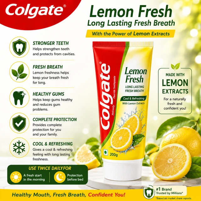 Colgate Lemon Fresh Toothpaste - 200 g