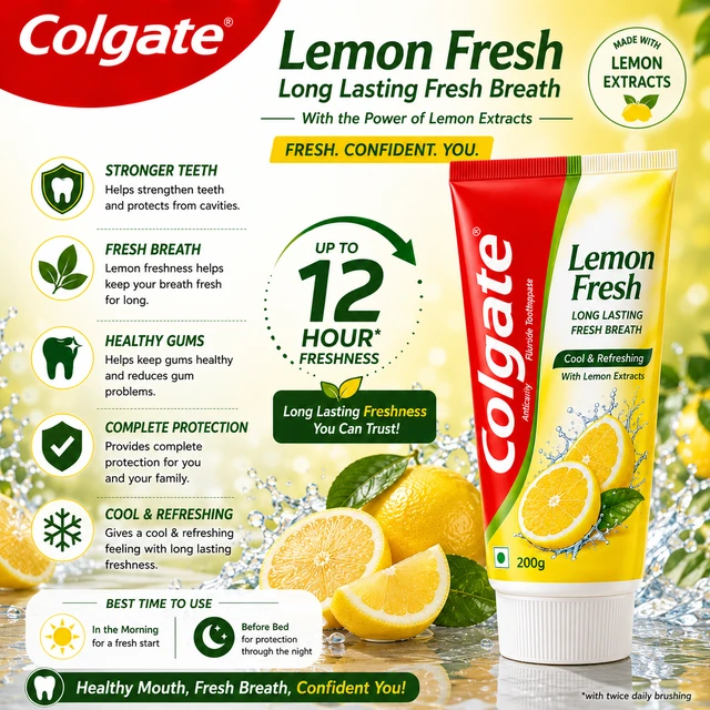 Colgate Lemon Fresh Toothpaste - 200 g