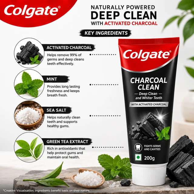Colgate Charcoal Clean Toothpaste - 200 g