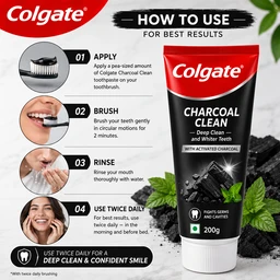 Colgate Charcoal Clean Toothpaste - 200 g