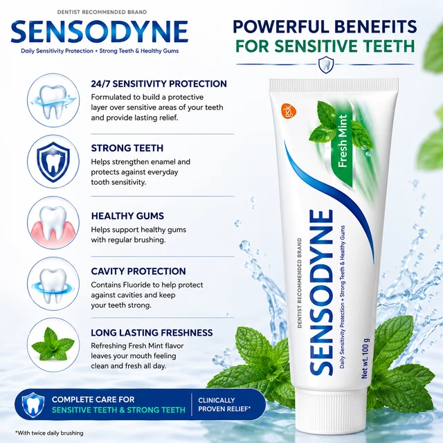 Sensodyne Fresh Mint Toothpaste - 100 g
