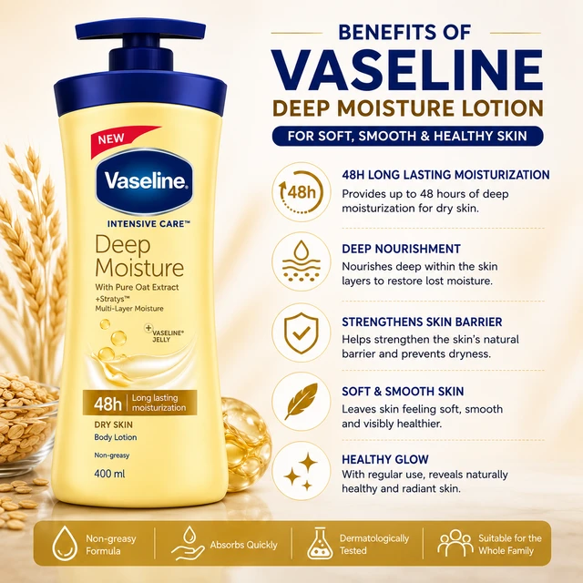 Vaseline Deep Moisture Lotion - 400 ML