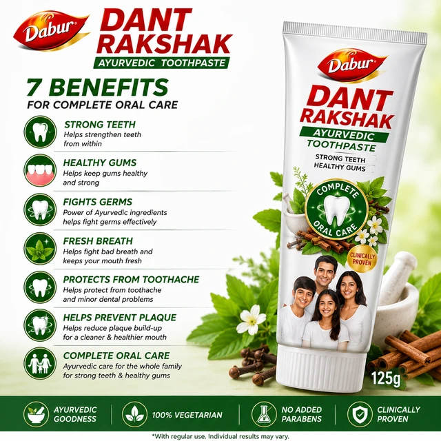 Dabur Dant Rakshak Toothpaste - 125 g