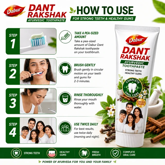 Dabur Dant Rakshak Toothpaste - 125 g