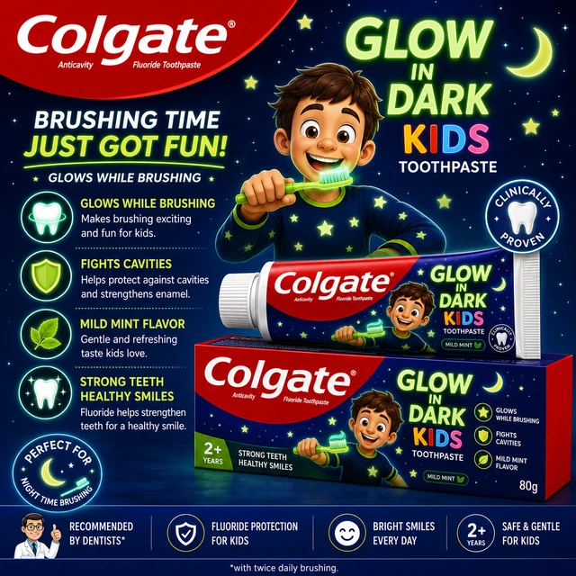 Colgate Glow in Dark Kids Toothpaste - 80 g