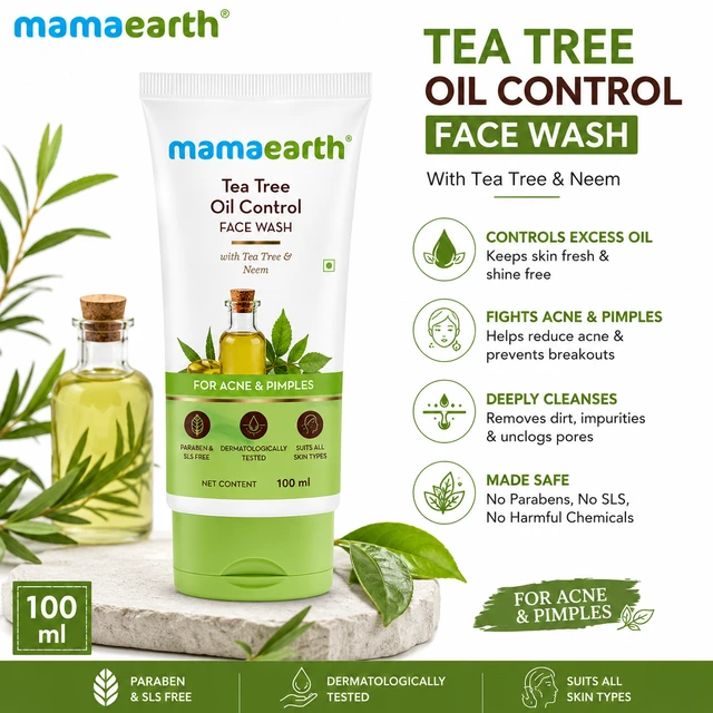 Mamaearth Tea Tree Oil Control Face Wash - 100 ML