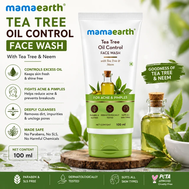 Mamaearth Tea Tree Oil Control Face Wash - 100 ML