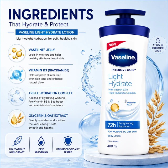 Vaseline Light Hydrate Lotion - 400 mL
