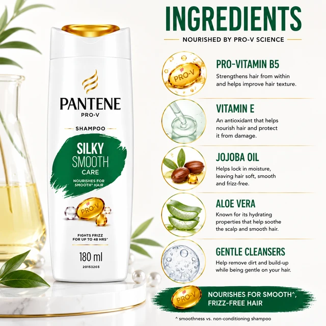 Pantene Silky Smooth Care Shampoo - 180 ML