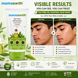 Mamaearth Tea Tree Oil Control Face Wash - 100 ML