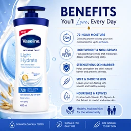 Vaseline Light Hydrate Lotion - 400 mL