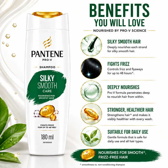 Pantene Silky Smooth Care Shampoo - 180 ML
