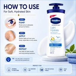 Vaseline Light Hydrate Lotion - 400 mL