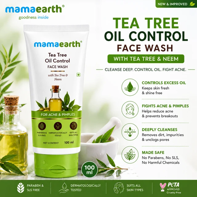 Mamaearth Tea Tree Oil Control Face Wash - 100 ML