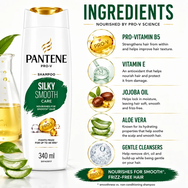 Pantene Silky Smooth Care Shampoo - 340 ML