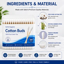 Cotton Buds Box - 200 Sticks