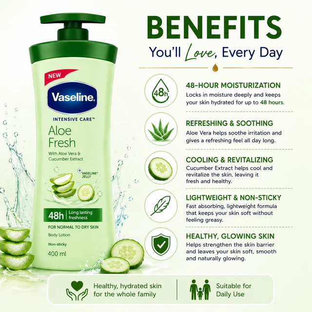 Vaseline Aloe Fresh Lotion - 400 ML