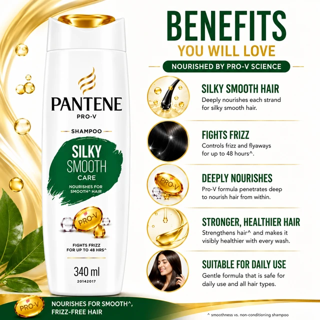 Pantene Silky Smooth Care Shampoo - 340 ML