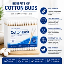 Cotton Buds Box - 200 Sticks