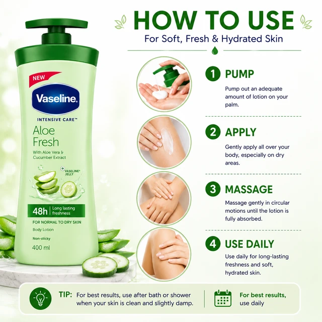 Vaseline Aloe Fresh Lotion - 400 ML
