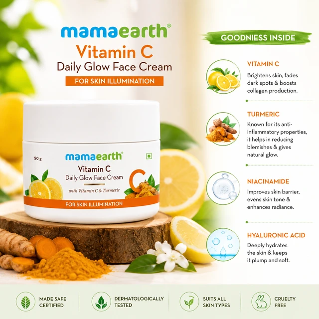 Mamaearth Vitamin C Daily Glow Face Cream - 50 G