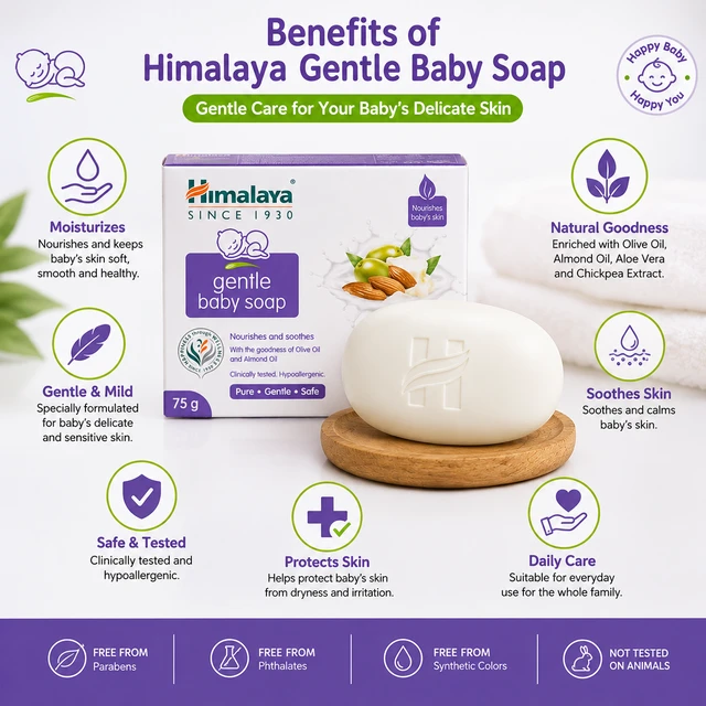 Himalaya Gentle Baby Soap - 75 G