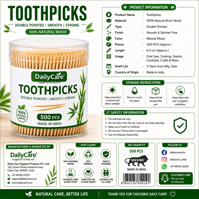 Toothpicks Pack - 500 Pieces