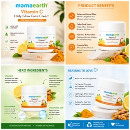 Mamaearth Vitamin C Daily Glow Face Cream - 50 G