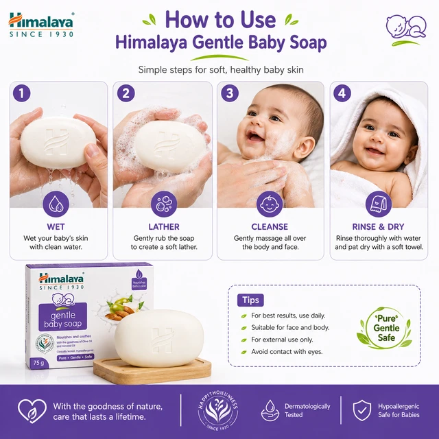 Himalaya Gentle Baby Soap - 75 G