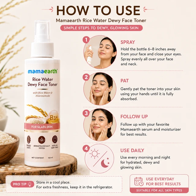 Mamaearth Rice Water Dewy Face Toner - 150 ML
