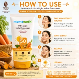 Mamaearth Ultra Light Indian Sunscreen SPF 50 - 80 G