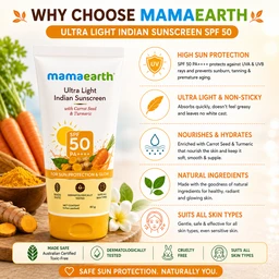 Mamaearth Ultra Light Indian Sunscreen SPF 50 - 80 G