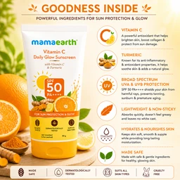 Mamaearth Vitamin C Daily Glow Sunscreen SPF 50 - 80 g