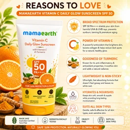 Mamaearth Vitamin C Daily Glow Sunscreen SPF 50 - 80 g