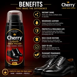 Cherry Liquid Shoe Polish - 75 ML