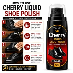 Cherry Liquid Shoe Polish - 75 ML