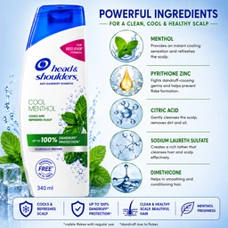 Head & Shoulders Cool Menthol Shampoo - 340 mL